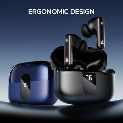 boAt Airdopes 121 Pro Plus TWS Earbuds w/ 100H Battery, ENx, 50ms Low Latency, Fast Charge, LED Display, IPX5, BTv5.3 (Blue) 1.0 unit