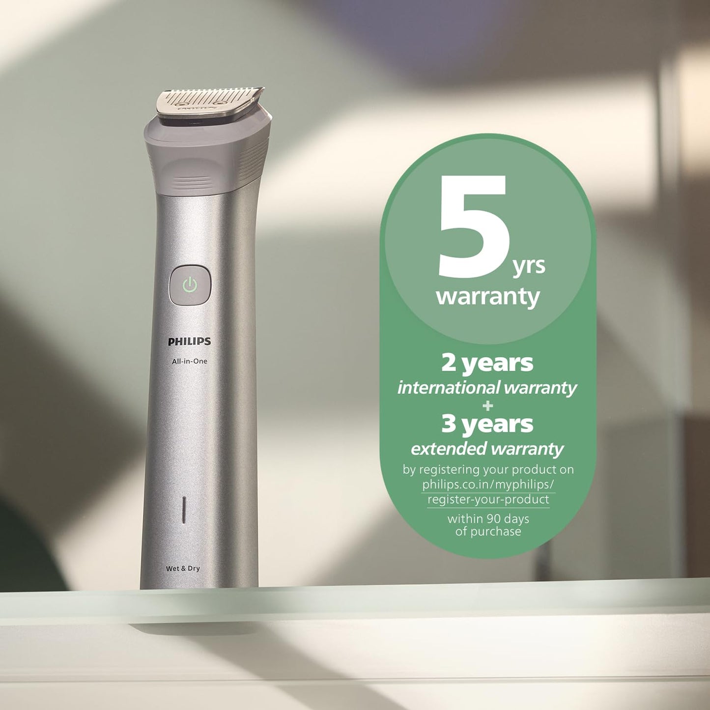 Philips India's No.1 Men's Trimmer | 13-in-1 Kit | Face,Body & Private Parts | 120 min runtime | 5 min QuickCharge | MG5930/65 1.0 unit