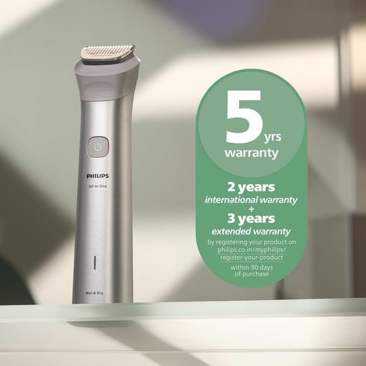 Philips India's No.1 Men's Trimmer | 13-in-1 Kit | Face,Body & Private Parts | 120 min runtime | 5 min QuickCharge | MG5930/65 1.0 unit