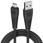 Portronics Konnect B Micro 1M Micro USB Nylon Braided Cable - Black 1.0 unit