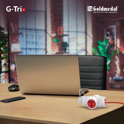 Goldmedal G-Trix 4X1 Spike Guard With 2 Meter Cable - White 1.0 Piece
