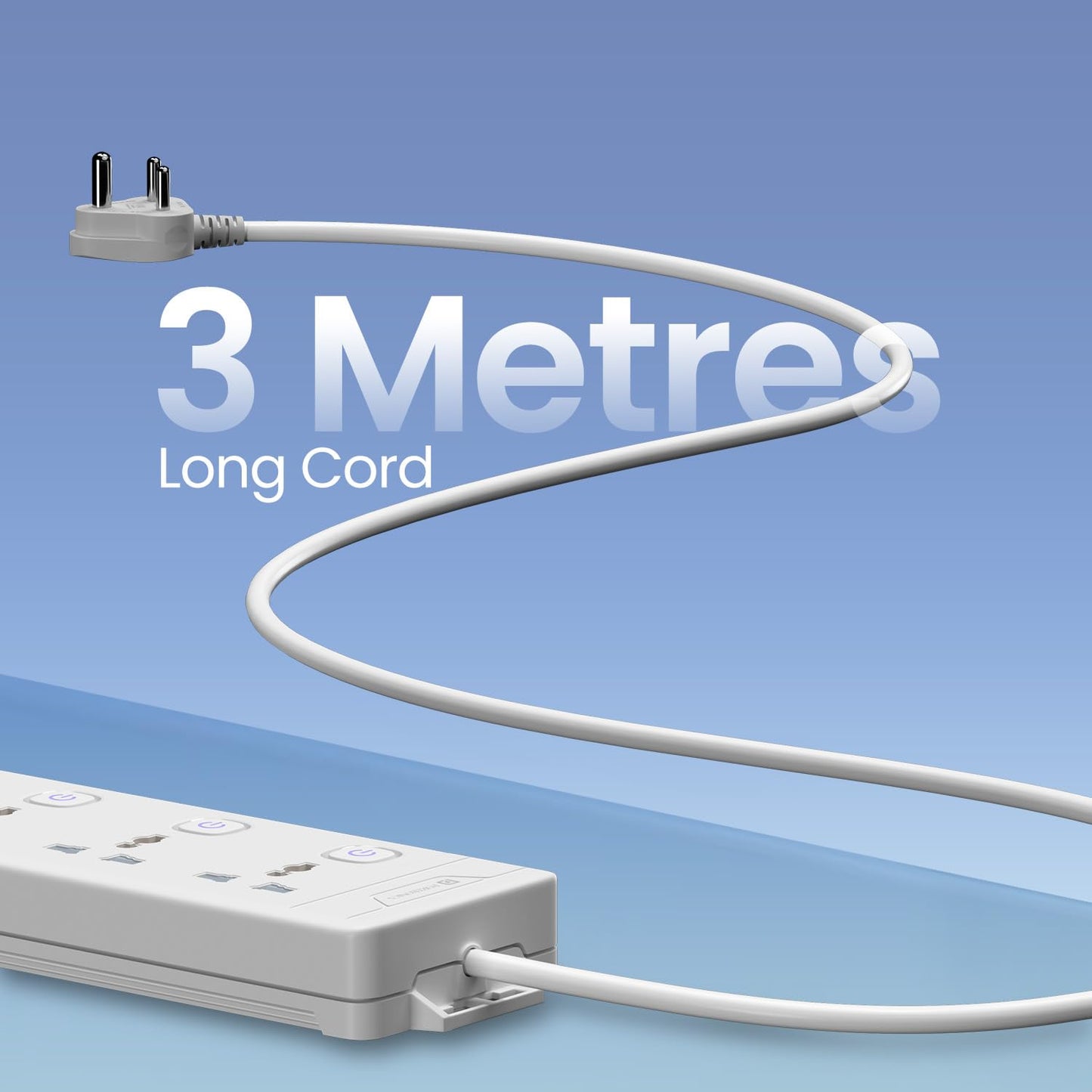 Portronics Power Plate 19 2000W Power Extender - White 1.0 Piece