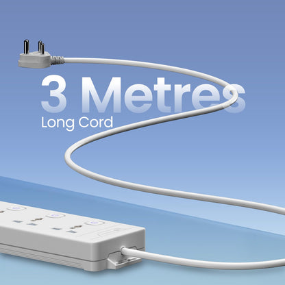 Portronics Power Plate 19 2000W Power Extender - White 1.0 Piece