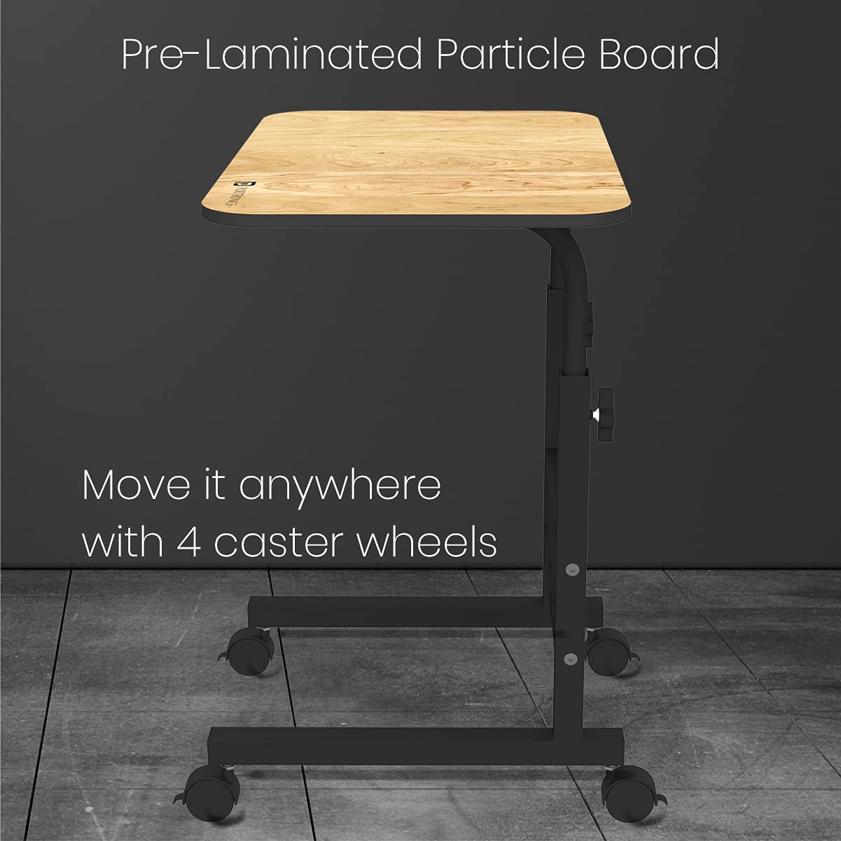 Portronics My Buddy D Wood Multipurpose Movable & Adjustable Table for Computer & Laptop