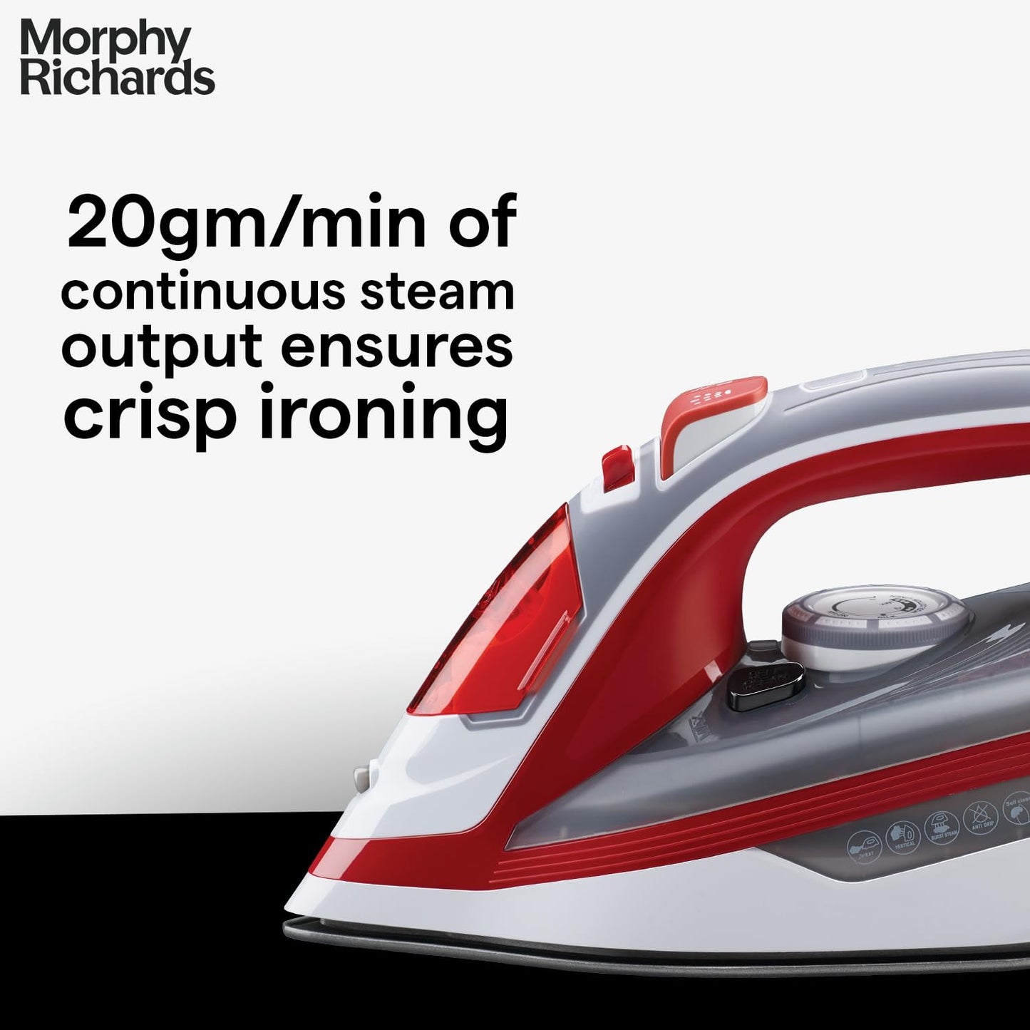 Morphy Richards Plastic Ultra Glide Steam Iron, 1600W (Multicolor) 1.0 unit