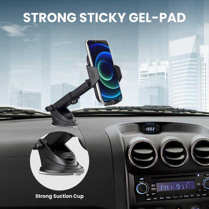 Portronics Clamp M Car mobile holder - Black 1.0 Piece