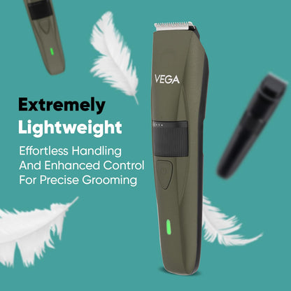 VEGA P1 Battery Powered Beard Trimmer for Men, USB C Type, 160 Mins Runtime 2 Beard Comb (VHTH-25) 1.0 unit