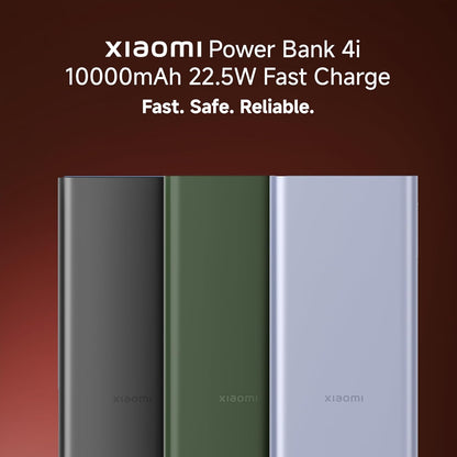Xiaomi Power Bank 4i 10000mAh 22.5W Fast Charging PD | Power Delivery | Green 1.0 Piece