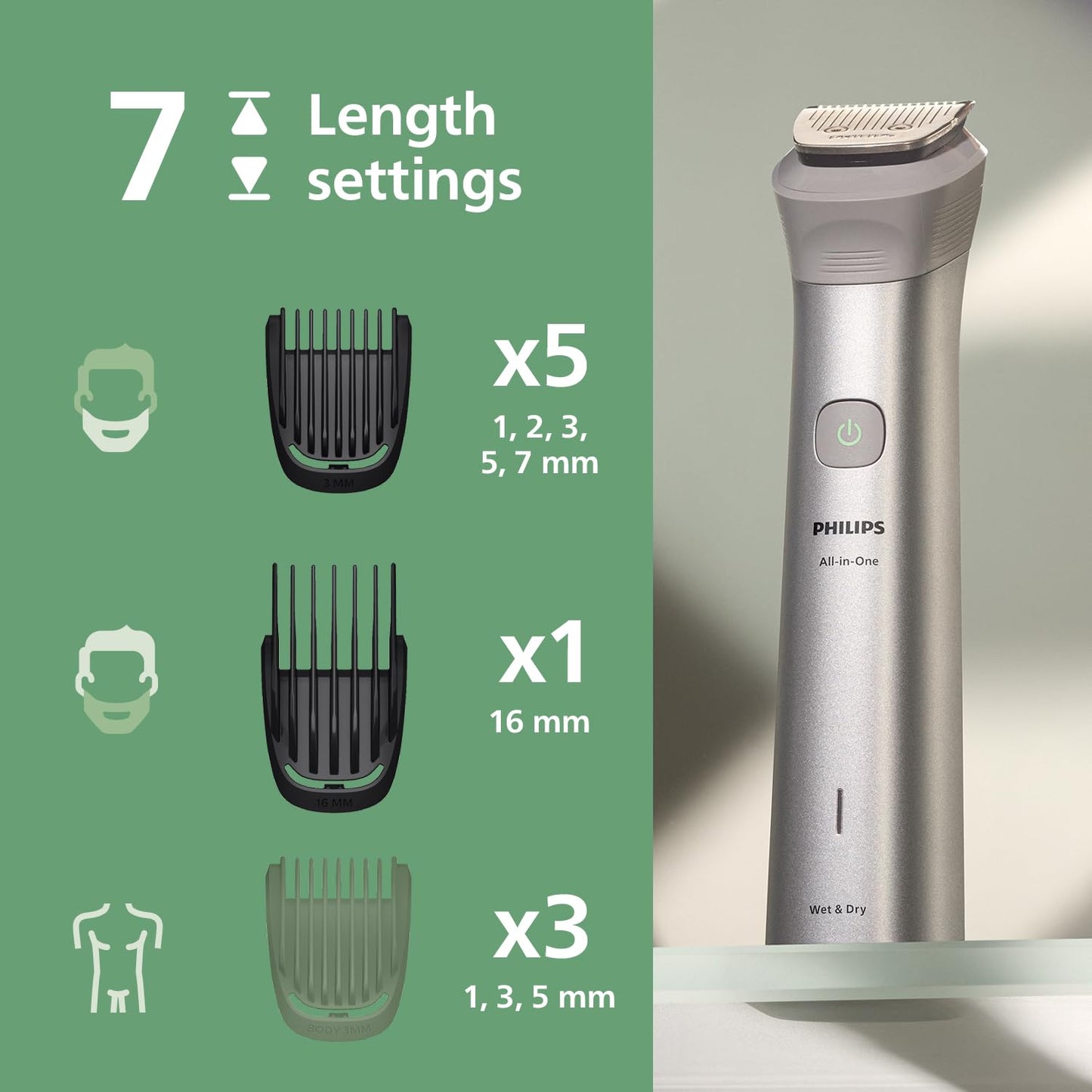 Philips India's No.1 Men's Trimmer | 13-in-1 Kit | Face,Body & Private Parts | 120 min runtime | 5 min QuickCharge | MG5930/65 1.0 unit