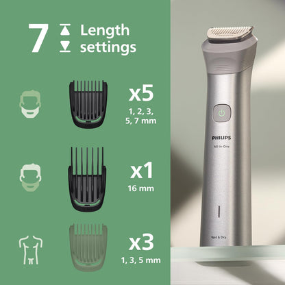 Philips India's No.1 Men's Trimmer | 13-in-1 Kit | Face,Body & Private Parts | 120 min runtime | 5 min QuickCharge | MG5930/65 1.0 unit