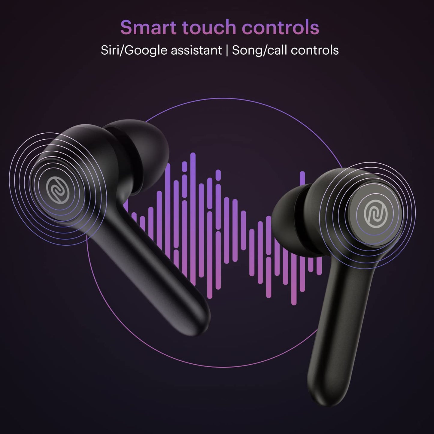 Noise Buds VS201 V3 In-Ear Truly Wireless Earbuds With Mic, 60 Hrs Playtime, IPX5, Bluetooth v5.1 (Matte Black) 1.0 Piece