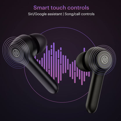 Noise Buds VS201 V3 In-Ear Truly Wireless Earbuds With Mic, 60 Hrs Playtime, IPX5, Bluetooth v5.1 (Matte Black) 1.0 Piece