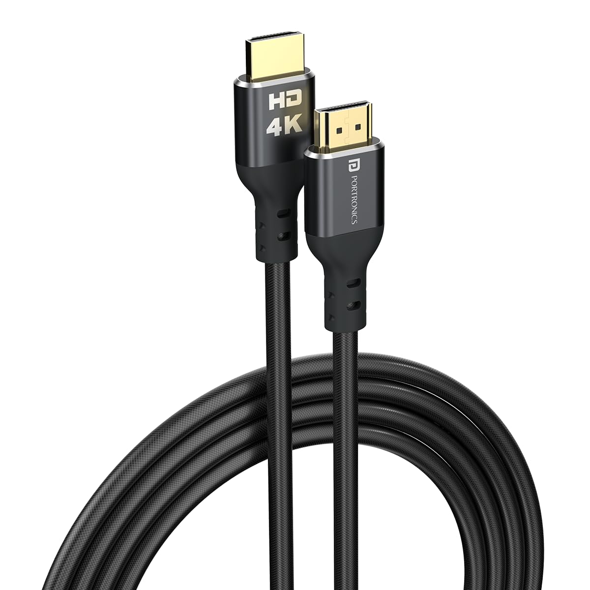 Portronics Konnect Sync 3M Cord Length HDMI Cable - Black 1.0 Piece