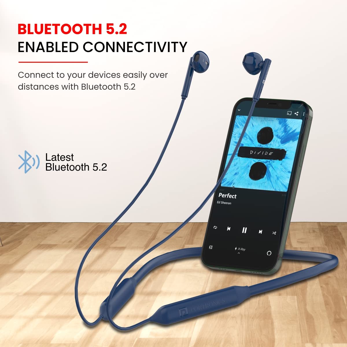 Portronics Harmonics Z5 Wireless Stereo Headset - Blue 1.0 Piece