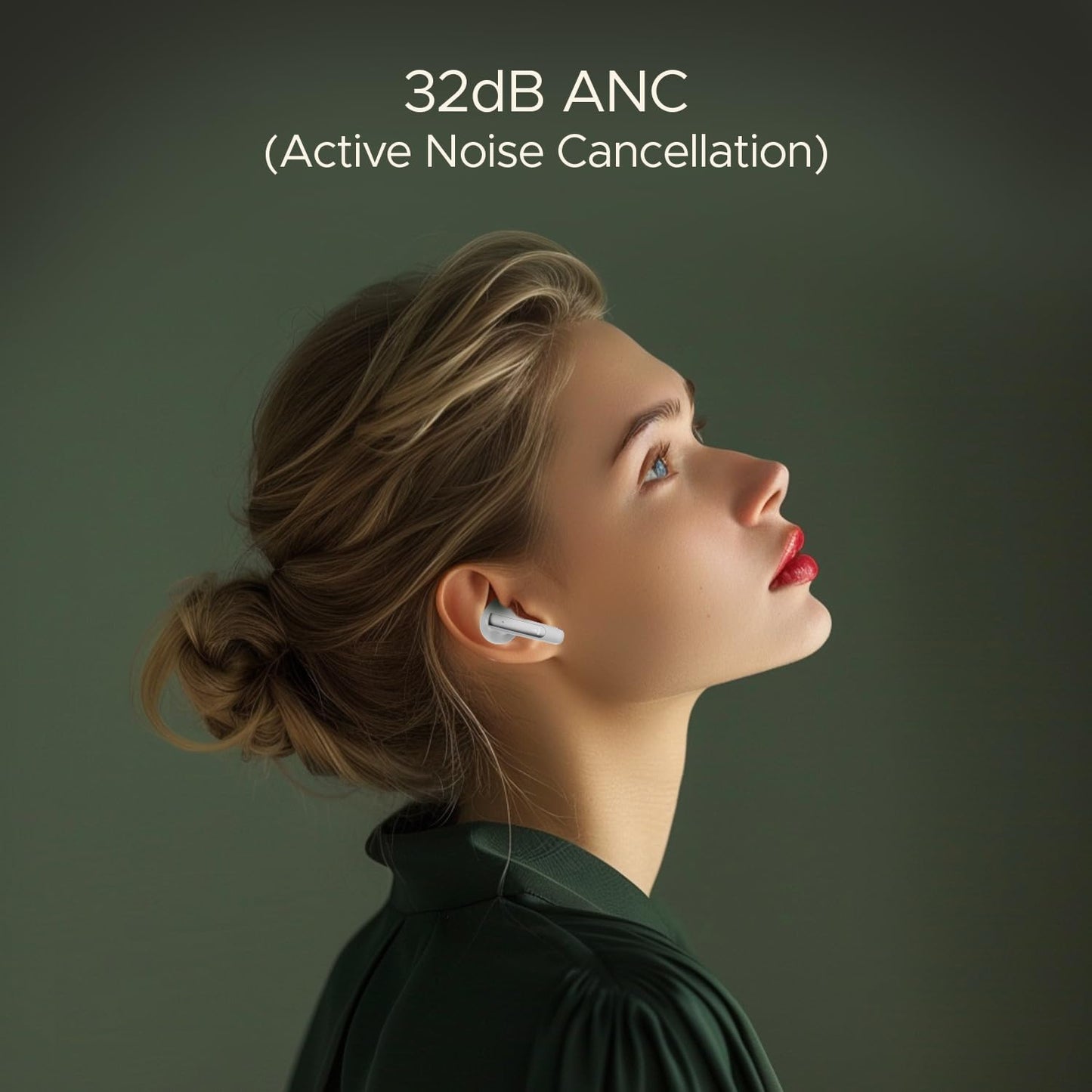 boAt Airdopes 141 ANC w/ Active Noise Cancellation (~32dB), 50ms Low Latency, ENx, 42H Battery, Fast Charge, BT v5.3 (White) 1.0 unit