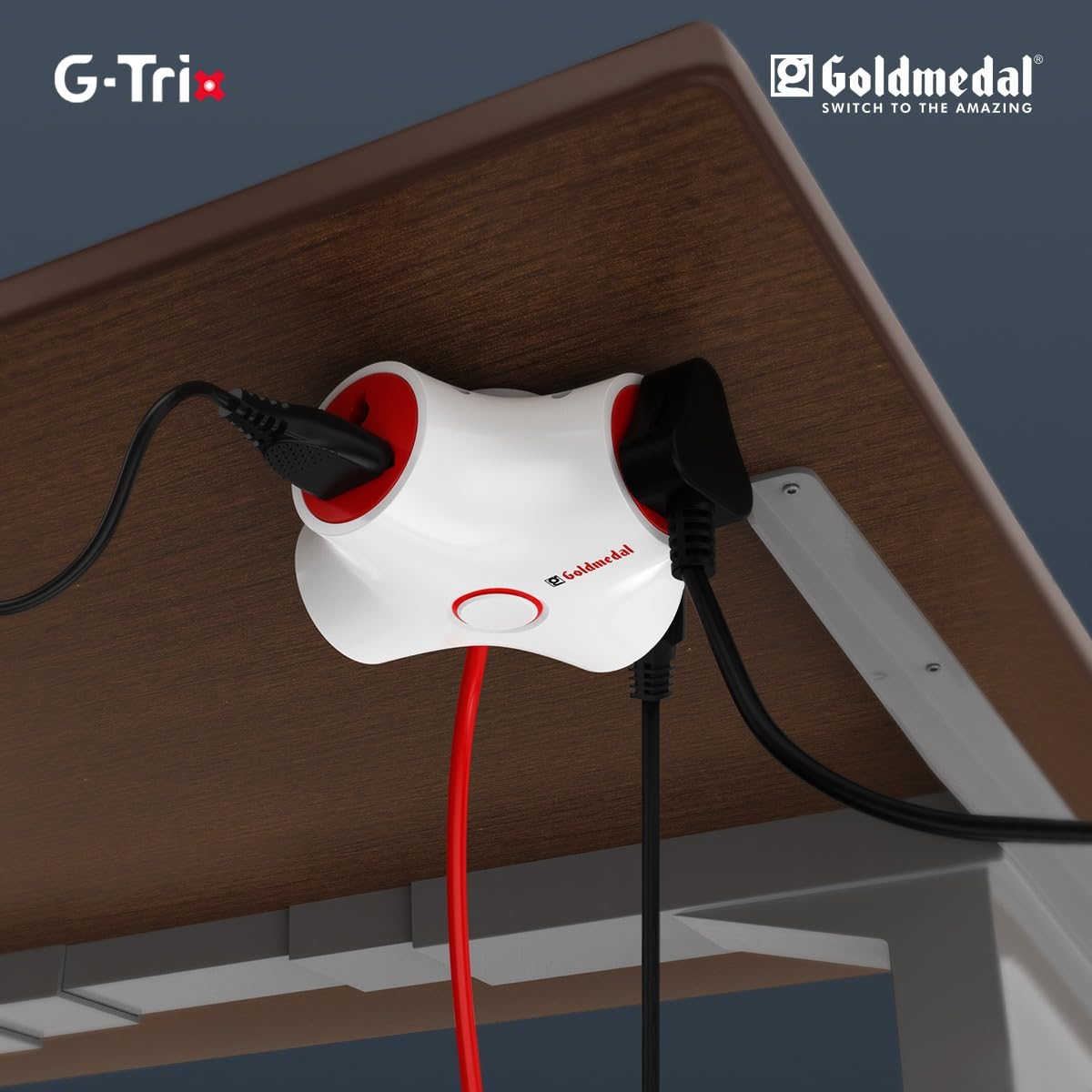 Goldmedal G-Trix 4X1 Spike Guard With 2 Meter Cable - White 1.0 Piece