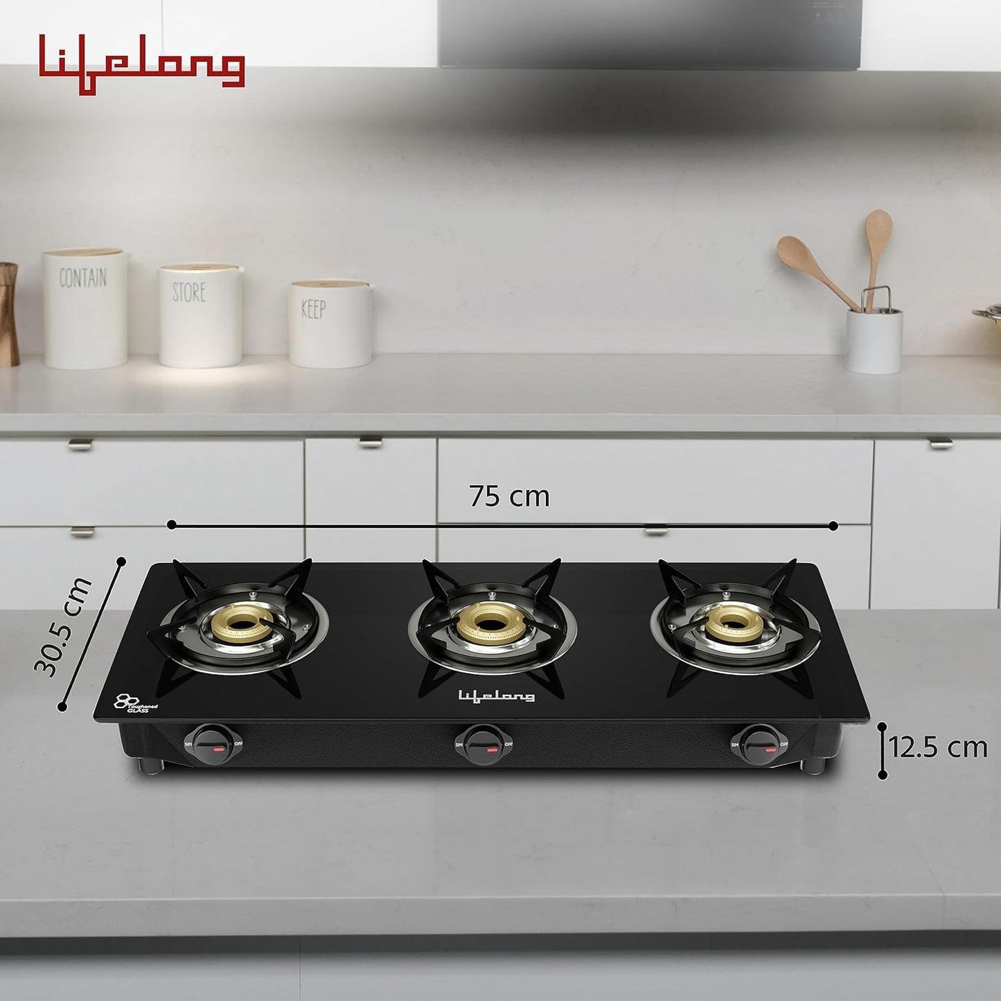 LifeLong 3 Burner Gas Stove