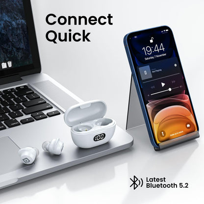 Portronics Harmonics Twins S5 Smart TWS BT Earbuds - White 1.0 unit