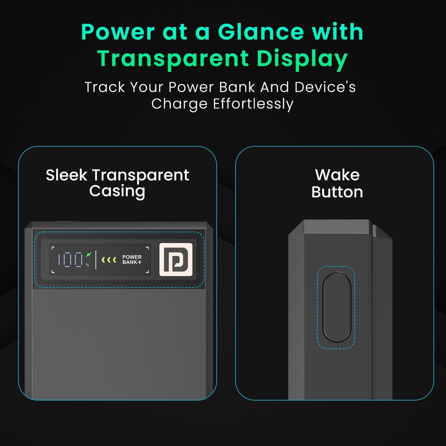 Portronics Luxcell Magclick 10K 15W Magnetic 10000mAh Wireless Power Bank - Dark Grey 1.0 unit