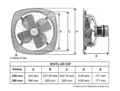 Havells Ventil Air DSP 300mm Exhaust Fan Suitable for Bathroom, Kitchen, and Office| Warranty: 2 Years | (Choco Brown) 1.0 pack