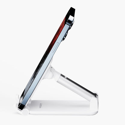 Ambrane Mobile Holding Tabletop & Mobile Adjustable Stand, 0-135 Perfect View (Twistand, White) 1.0 unit