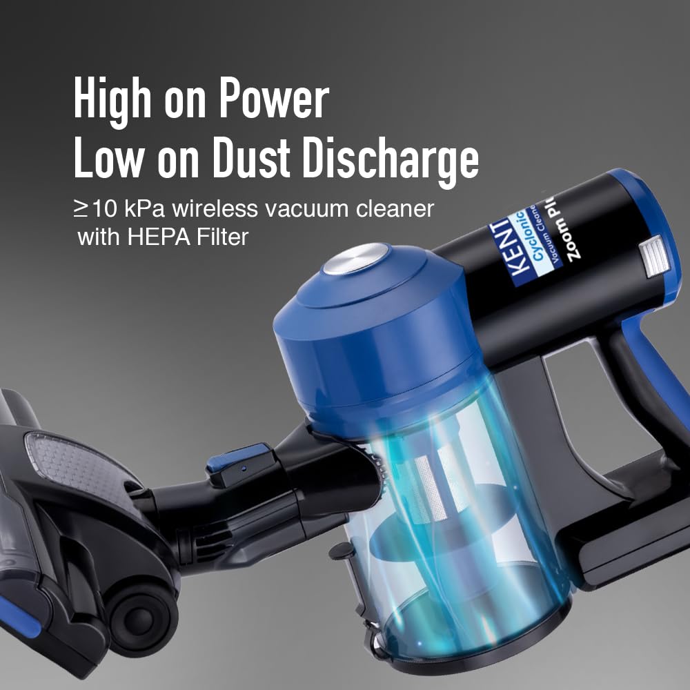 kent Zoom Plus Vacuum Cleaner, Cyclone5 Technology (Blue) 1.0 unit
