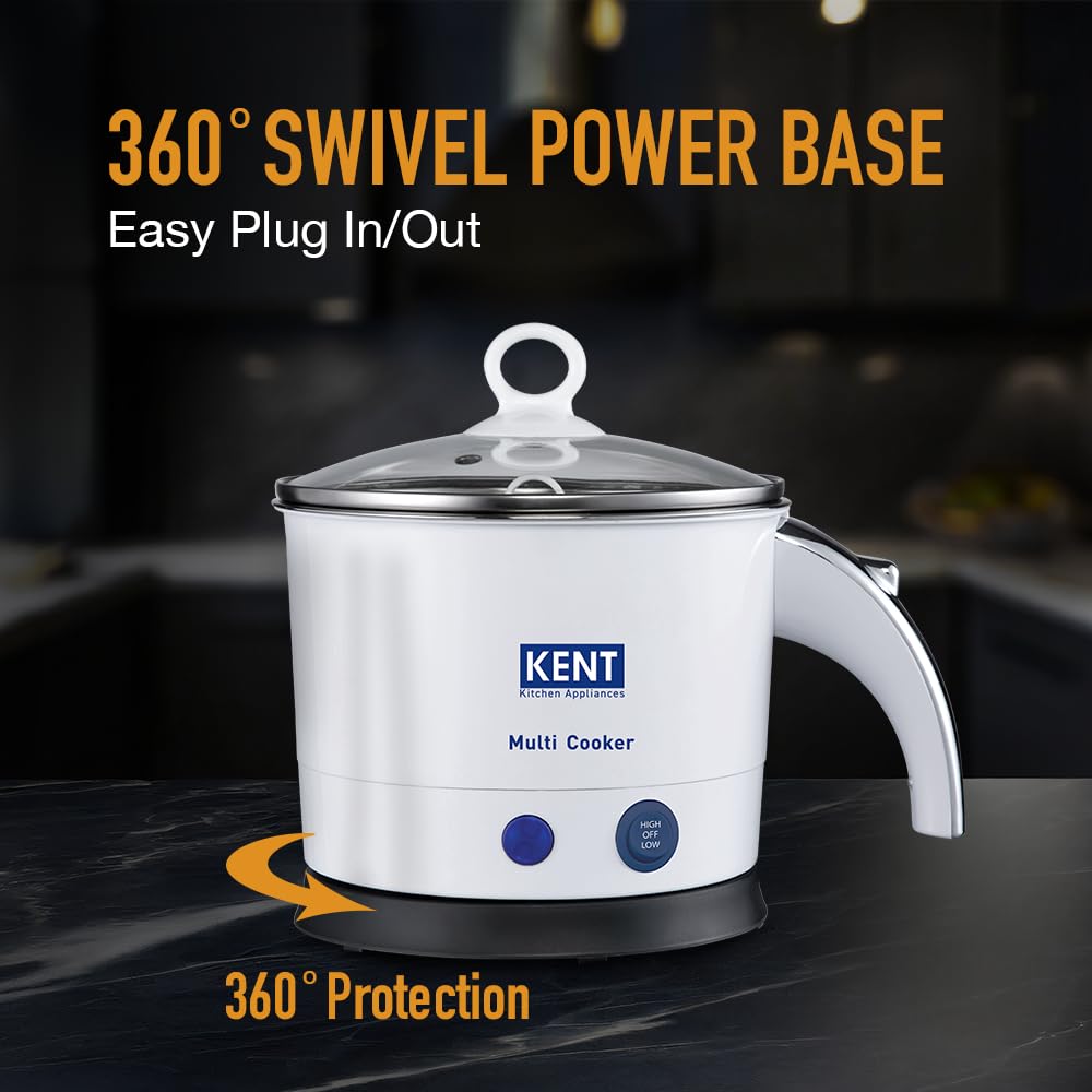 KENT Kettle Multicooker Cum Steamer, 1.2L,Stainless Steel, 800W 1.0 unit