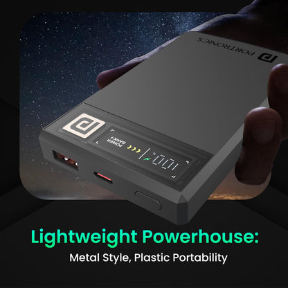 Portronics Luxcell Magclick 10K 15W Magnetic 10000mAh Wireless Power Bank - Dark Grey 1.0 unit
