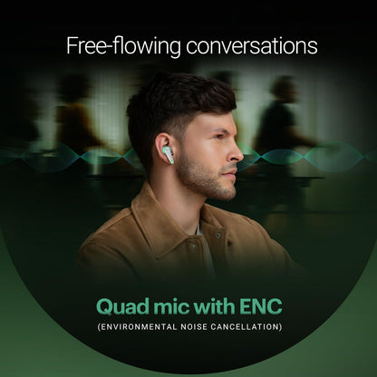 Noise Buds VS404 In-Ear Truly Wireless Earbuds With Mic, 50 Hours Playtime, IPX5, Bluetooth v5.3 (Jet Black) 1.0 unit