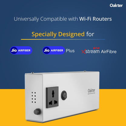 Oakter AirFiber Mini UPS for AirFiber Routers with single adapter 6x2000 mAh Battery Power Backup 4 Hours ( 1 Year Warranty ) 1.0 Piece