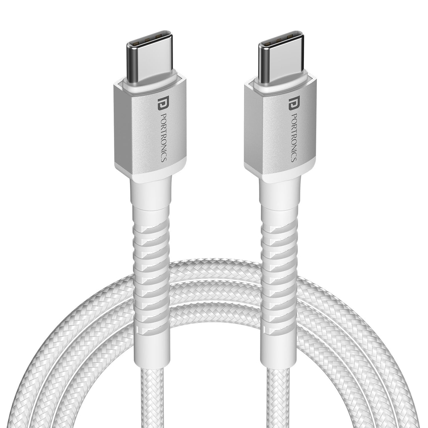 Portronics Konnect X 2M Type C to Type C Cable - White 1.0 unit