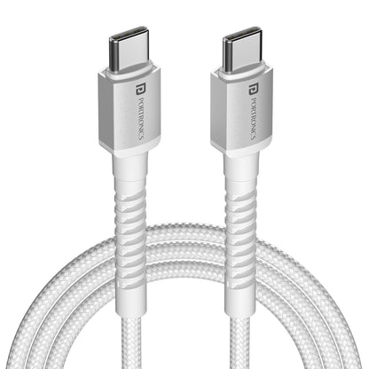 Portronics Konnect X 2M Type C to Type C Cable - White 1.0 unit