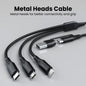 Dubstep Blaze Hexa 30W 6-in-1 USB-A + Type-C To Type-C + Type-L + Micro 1.2m Fast Charging Cable (Black) 1.0 Piece