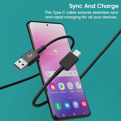 Sounce Samsung Usb To Type C 1.5 Meter 25W Fast Charging Usb C Cable,Black 1.0 Piece