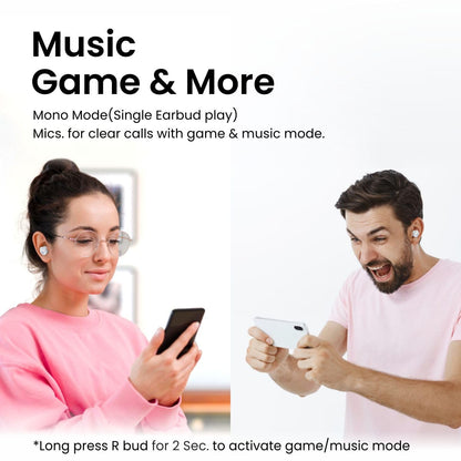 Portronics Harmonics Twins S5 Smart TWS BT Earbuds - White 1.0 unit