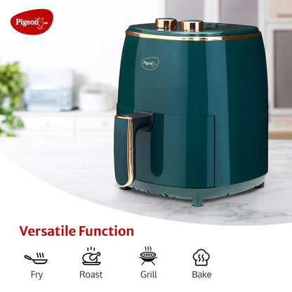 Pigeon Healthifry Manual Air Fryer, 1200 W with Non-Stick 4.2 L Basket (Green) 1.0 unit