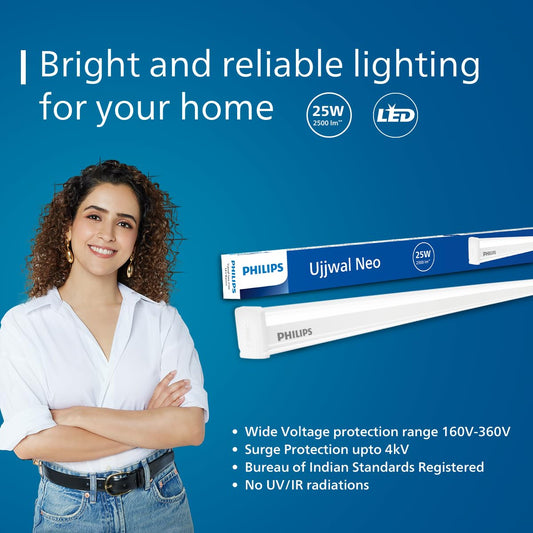Philips 4ft 25W Ujjawal NEO LED Tube light, Cool Day Light (White) 1.0 unit