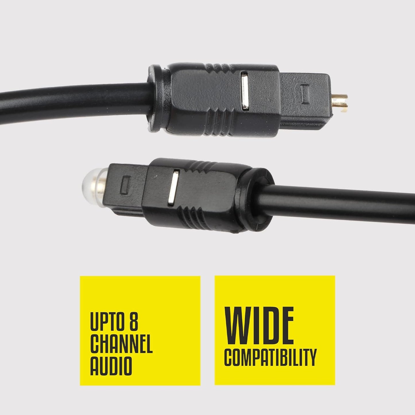 Zebronics OC150 Optical cable, 1.5m Length, Support PCM Dolby audio 1.0 Piece