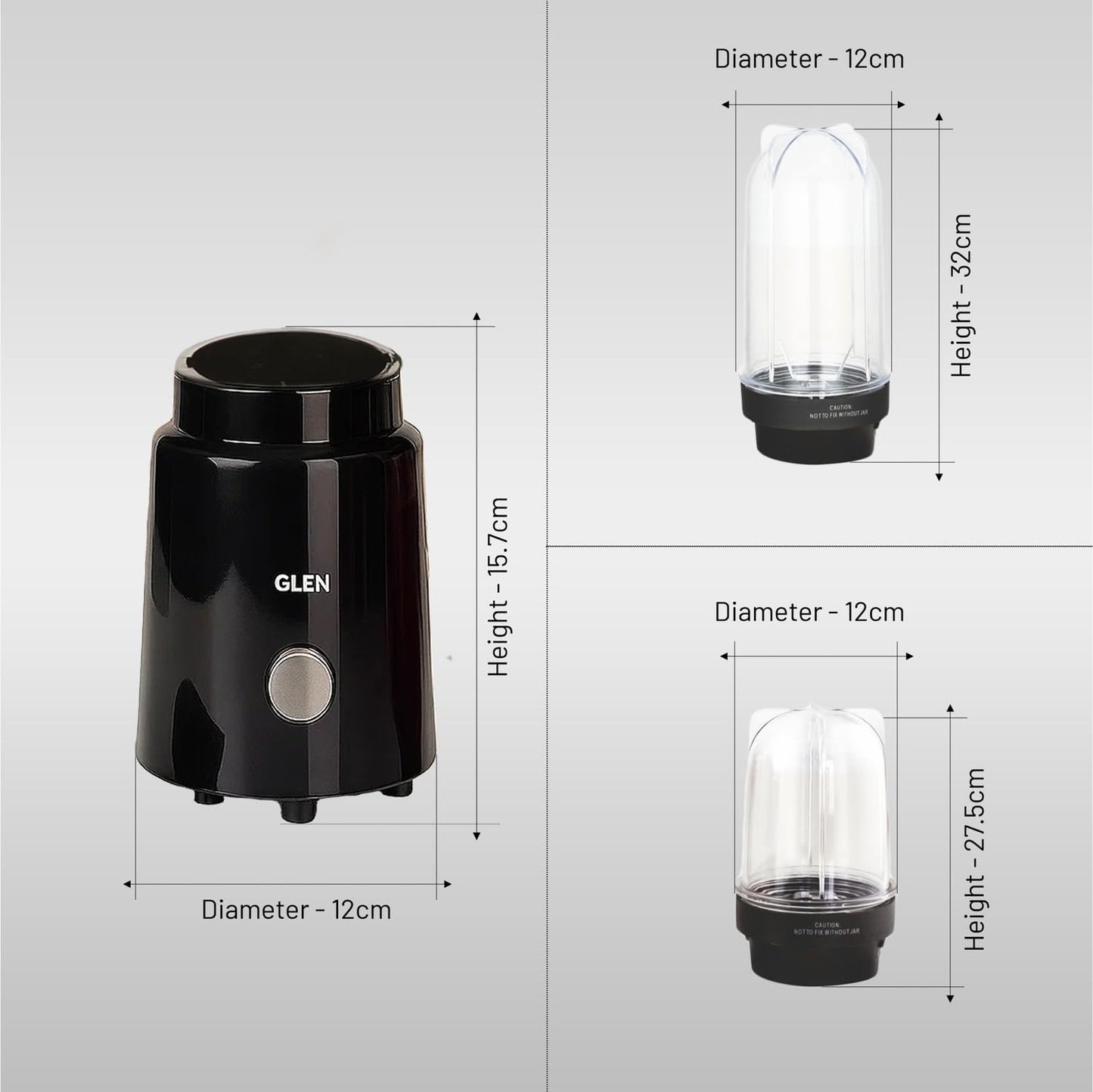 Glen SA 4048 Active Blender, Nutri Blender, Smoothie Maker, Mixer Grinder, 350W (Black) 1.0 unit