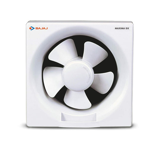 Bajaj Maxima DX Exhaust Fan, 5 Blades, Button Control, Corded Electric, 28 Watts, Plastic (White) 1.0 unit