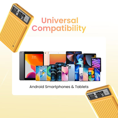 Portronics Luxcell Mini 10K 10000mAH Power Bank with Dual Output (Type C+ USB) - Yellow 1.0 unit