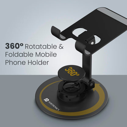 Portronics Mobot 4 360*Degree Universal Mobile Holder - Black 1.0 unit