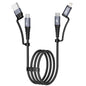 boAt FlexiCharge 400 Cable With 4-in-1 Connectivity & 60With3A PD Fast Charging-Carbon Black 1.0 pack