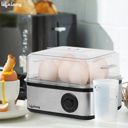 Lifelong 2-in1 Egg Boiler and Poacher, boil upto 8 eggs, Poach 4 eggs 1.0 unit