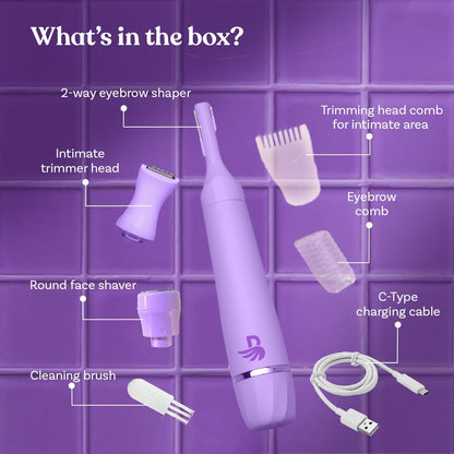 Bombae Sensitive Bikini Trimmer (Purple) 1.0 pack