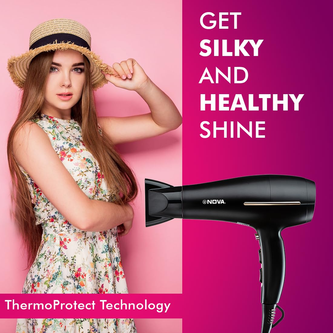 Nova NHP 8213 Hair Dryer (1800 W, Black) 1.0 Piece