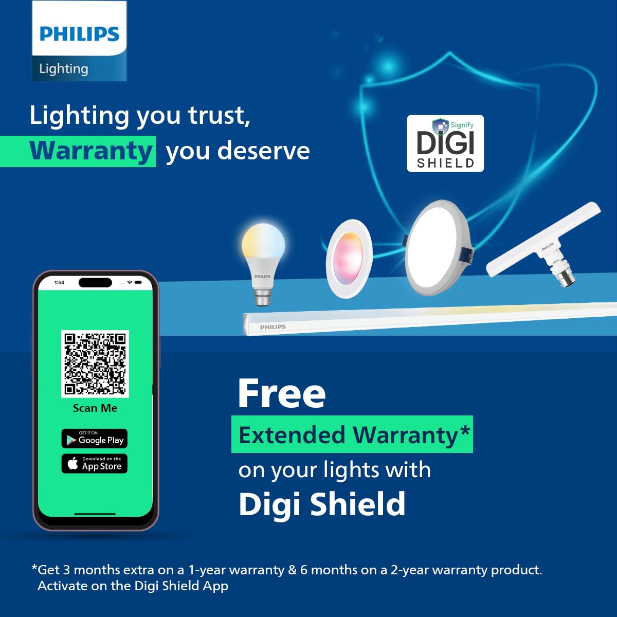 Philips Lighting 3-in-1 20W Multi-Purpose Batten (Cool Daylight, Warm White, Natural White) 1.0 unit
