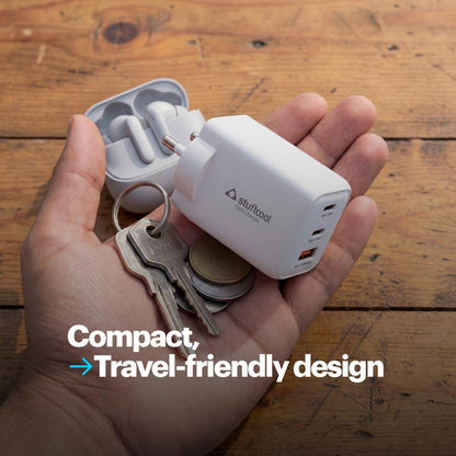 Stuffcool Nova 65W Triple Port Adapter (White) 1.0 unit