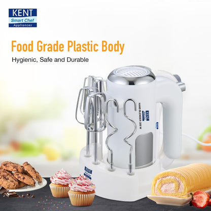 Kent Hand Blender, Stainless Steel Blade, 200W (White) 1.0 unit