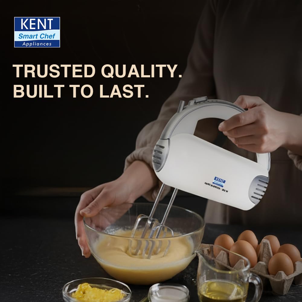 Kent Hand Blender, Stainless Steel Blade, 300W (White) 1.0 unit
